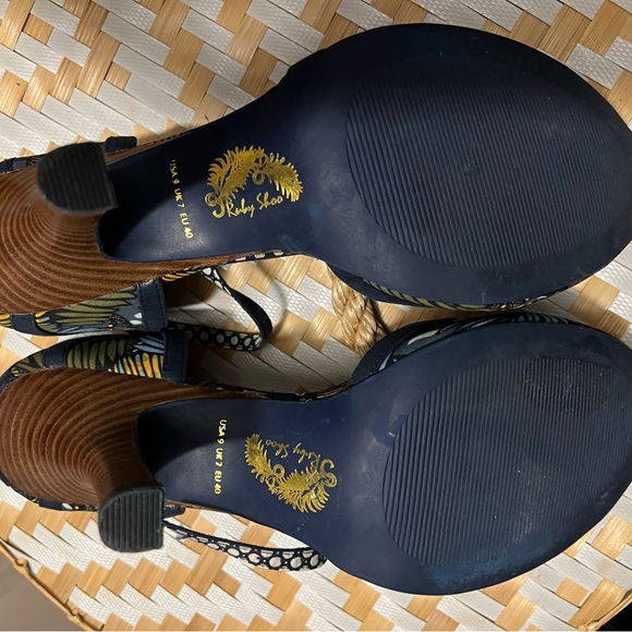 Ruby Shoo T-Strap Heels in Navy - Picture 4 of 4